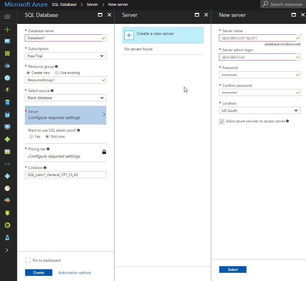 DBs in the Cloud Part 1 – Setting up and Connecting to a SQL Azure ...