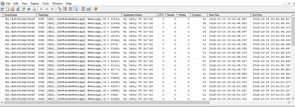 Identifying delays between SQL calls using SQL profiler – SQL Undercover